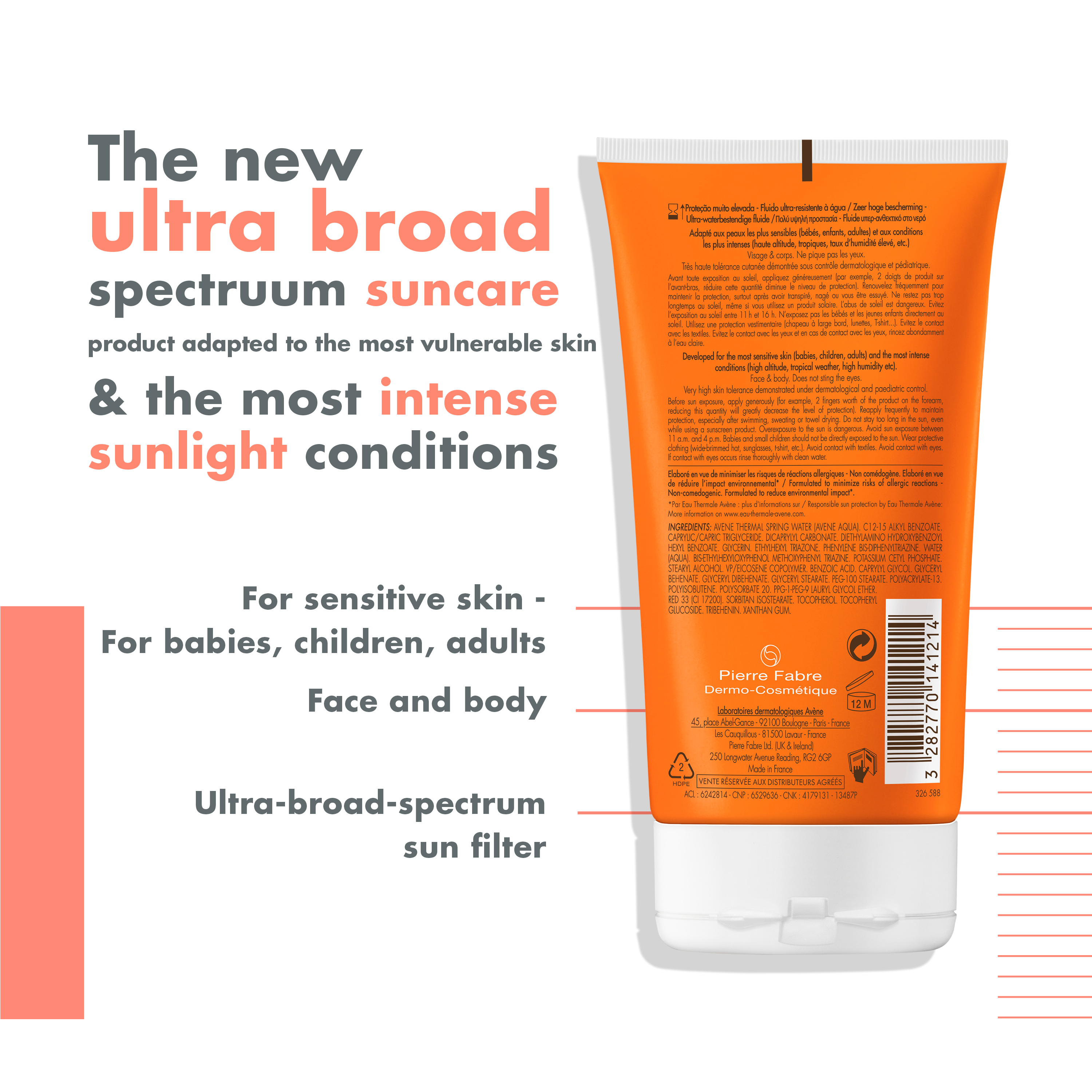 Eau Thermale Avène Intense Protect Ultra-water-resistant Fluid SPF50+ Suncare ORANGE - Image 2